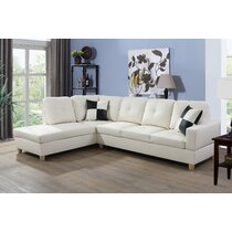 White sectional deals wayfair